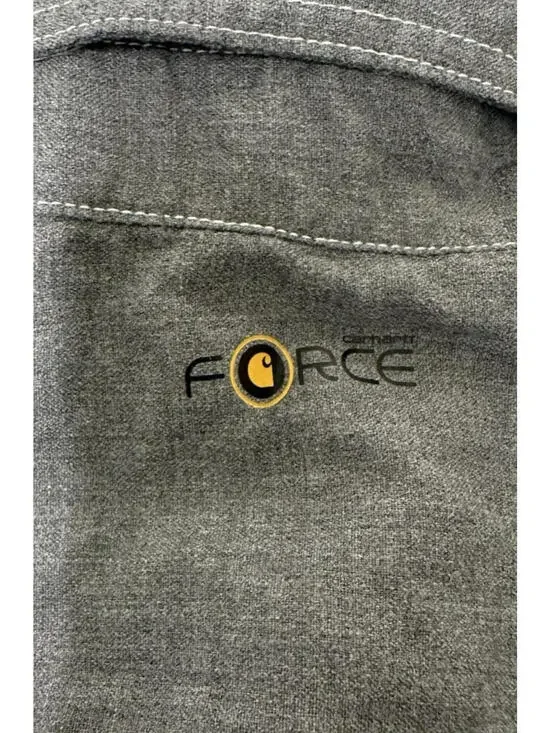 Carhartt Force FR Shirt Men XL Tall Gray Button Down Flame Resistant Cat 2 Work - Picture 5 of 8